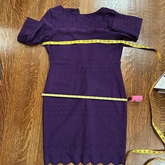 Julia Jordan Purple Midi Dress Size 10 - Picture 13 of 16